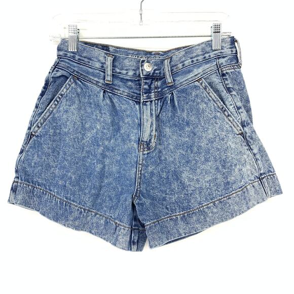 American Eagle Outfitters Shorts Women's Size 2 Denim High Rise Front Pockets - Picture 1 of 7